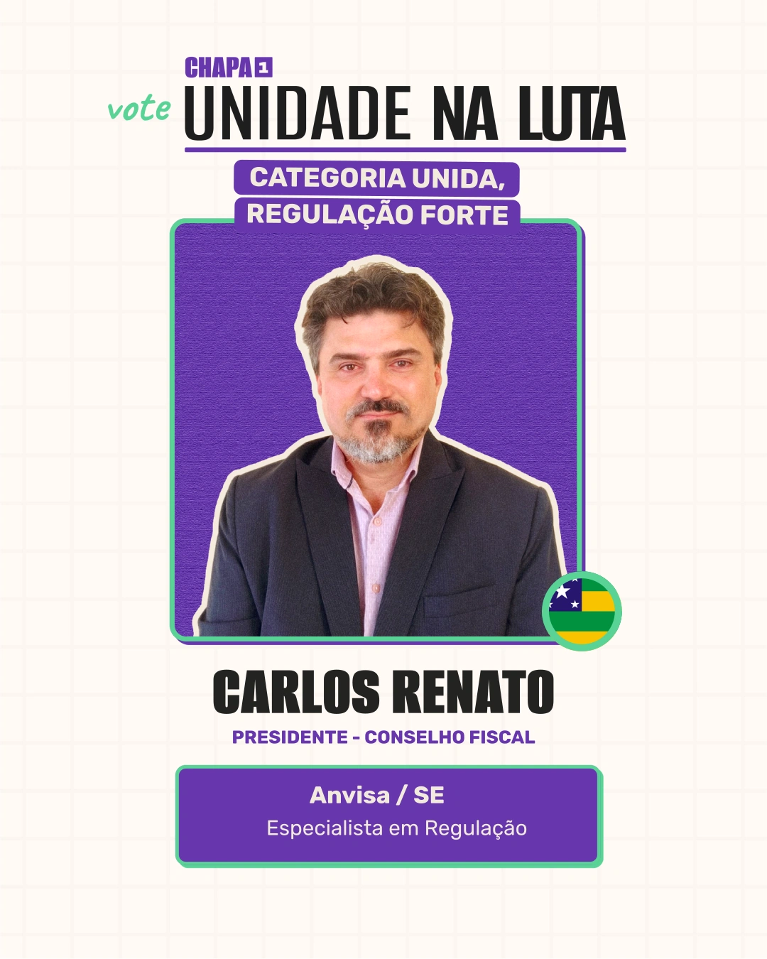 Card de Carlos Renato, Presidente - Conselho Fiscal