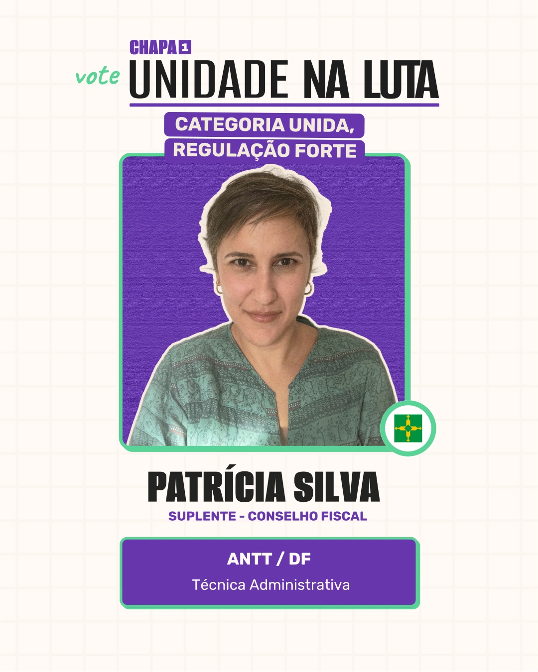 Card de Patrícia Silva, Suplente - Conselho Fiscal