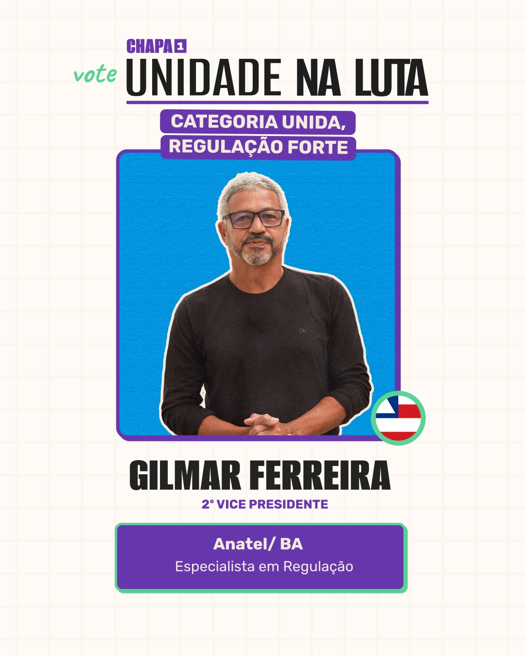 Card de Gilmar Ferreira, 2º Vice-presidente