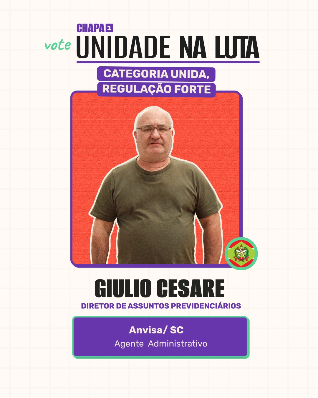 Card de Giulio Cesare, Diretor de Assuntos Previdenciários