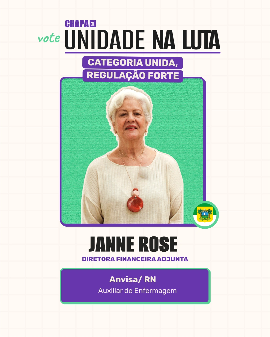Card de Janne Rose, Diretora Financeira Adjunta