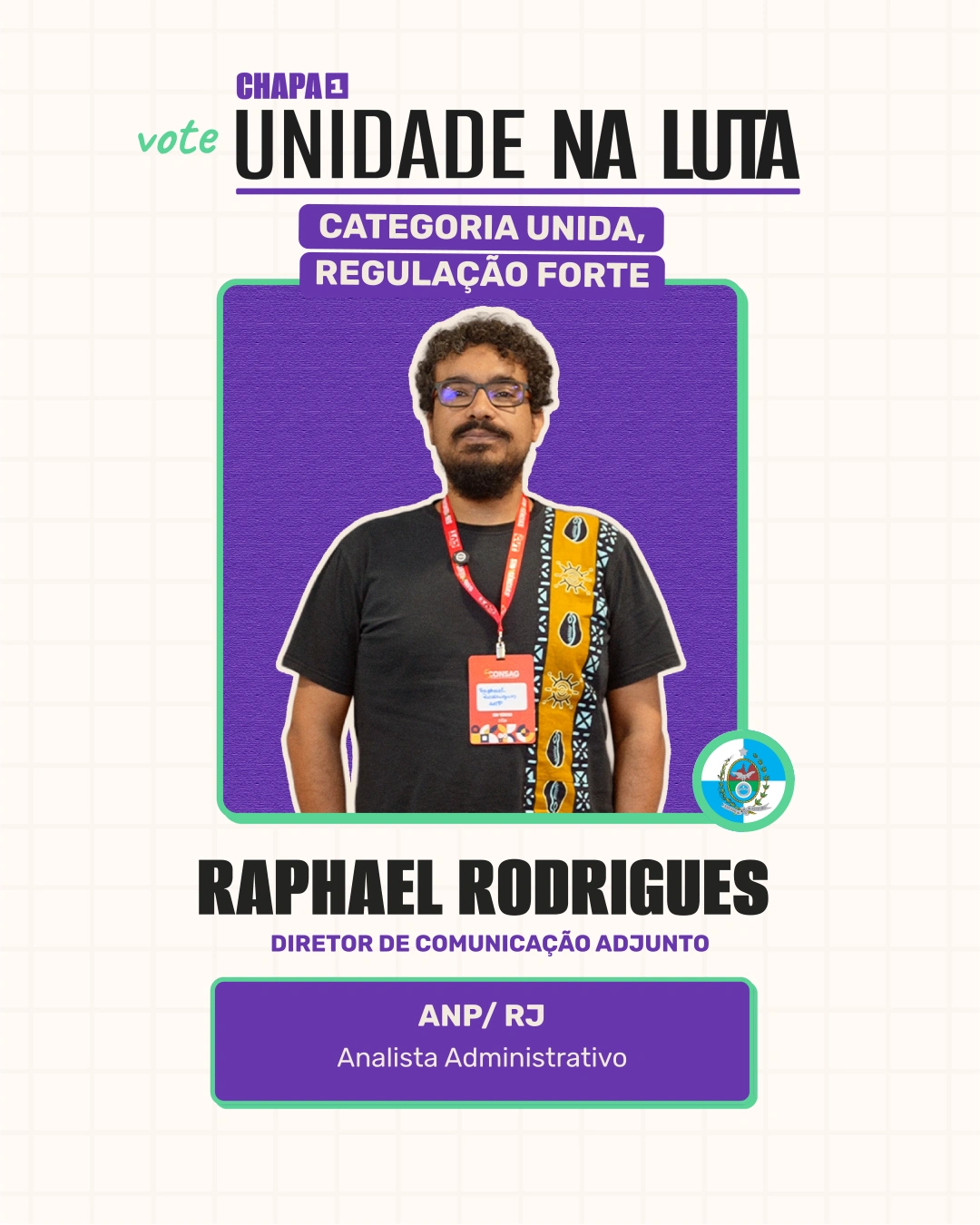 Card de Raphael Rodrigues, Diretor de Comunicação Adjunto