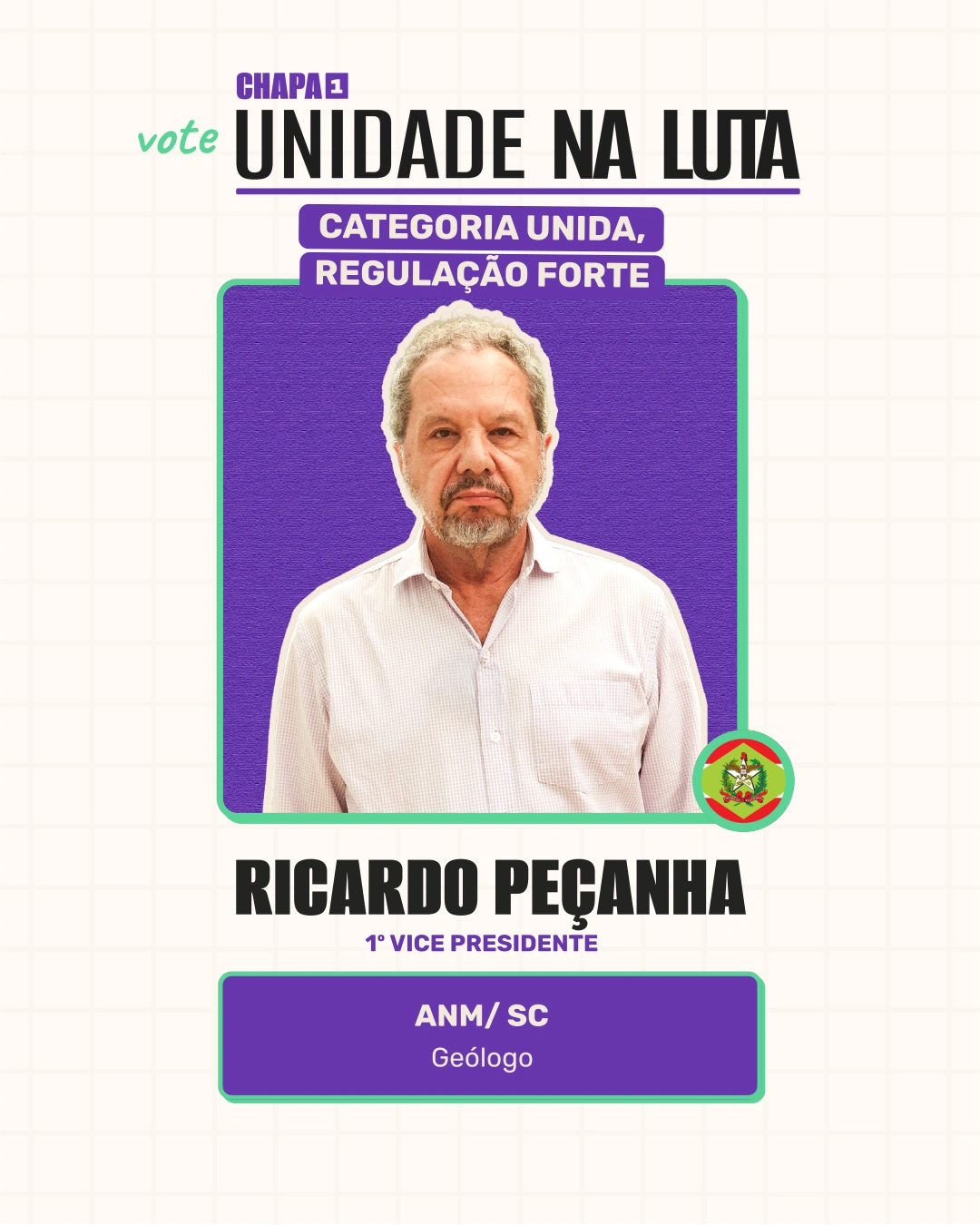 Card de Ricardo Peçanha, 1º Vice-presidente
