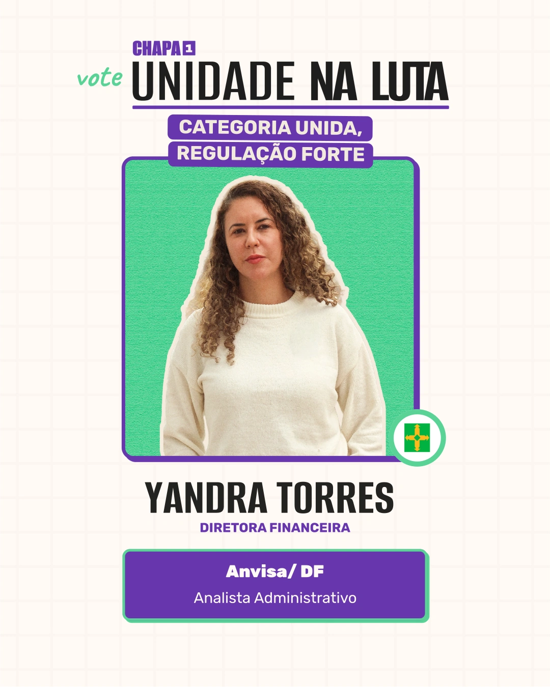 Card de Yandra Torres, Diretora Financeira